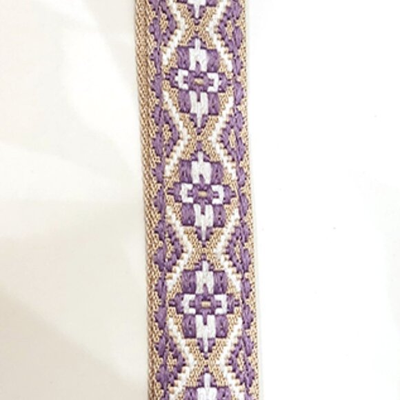Guitar/purse strap - Purple, beige, and white - brand new! - Picture 2 of 5
